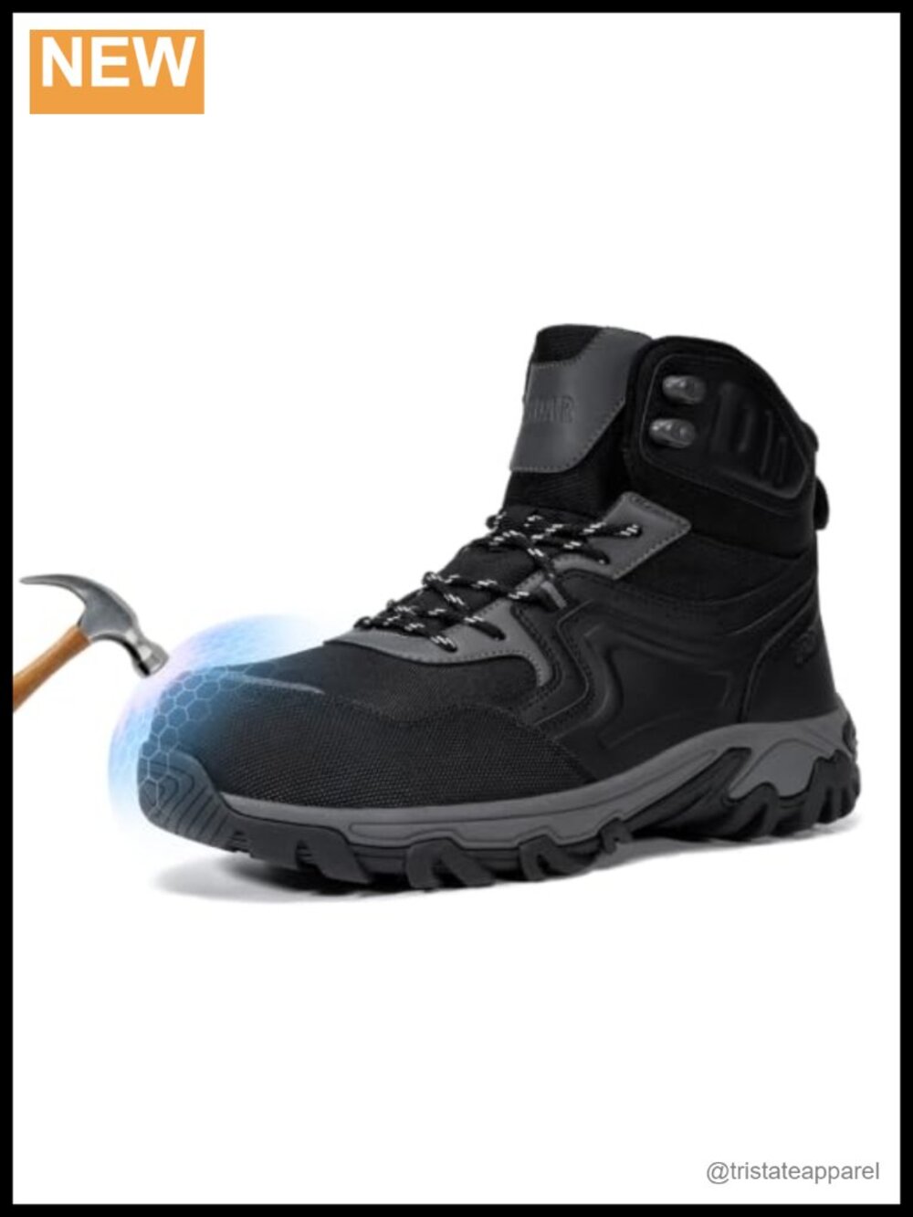 Steel Toe Work Boots ASTM F2413-18 Safety Hiking Industrial